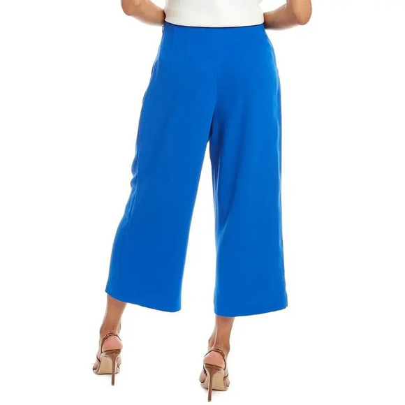 NWT Ted Baker Zettah Pleated Culotte Cropped Pants Ted 4 / US 10 Blue #1K412 - Picture 3 of 14